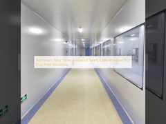 หน้าต่างกระจกนิรภัย 5 มม. อะลูมิเนียมอัลลอยด์สำหรับเวิร์คช็อปปลอดฝุ่น