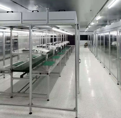 Softwall Class 10000 Down Flow Cleanroom Booth พร้อมไฟ LED